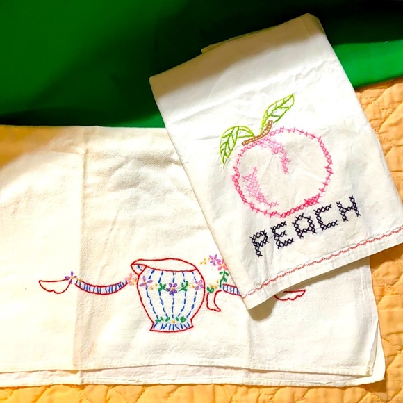 Other - Hand stitched flour sack towels (2)
